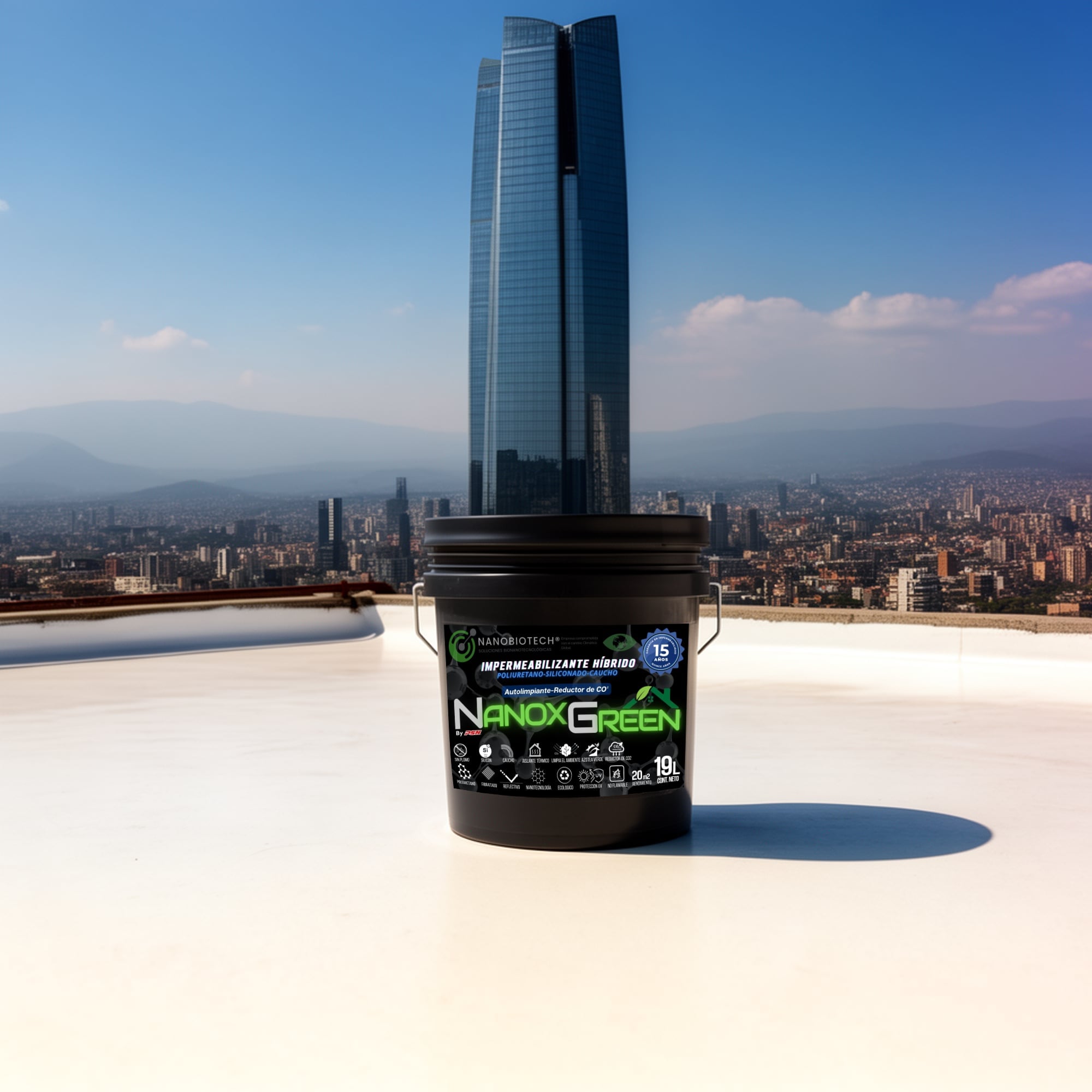 Impermeabilizante Híbrido NANOXGREEN Reduce CO² - Imagen 3