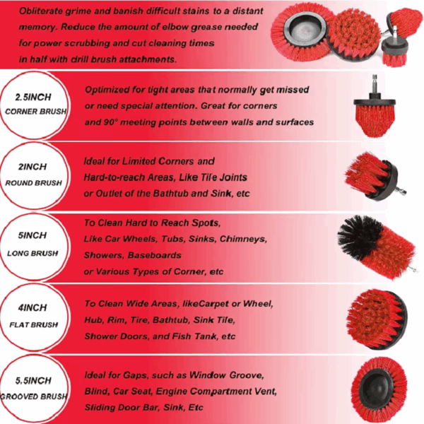 Kit de cepillos para detallado automotriz - Imagen 4