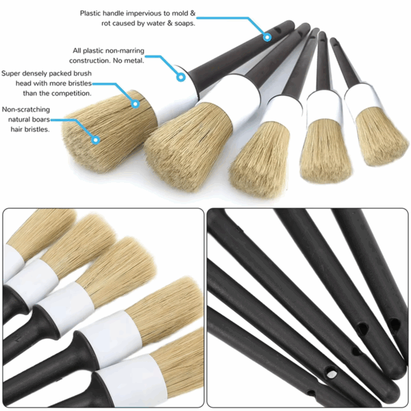 Set de cepillos para limpieza Auto detailing - Imagen 6
